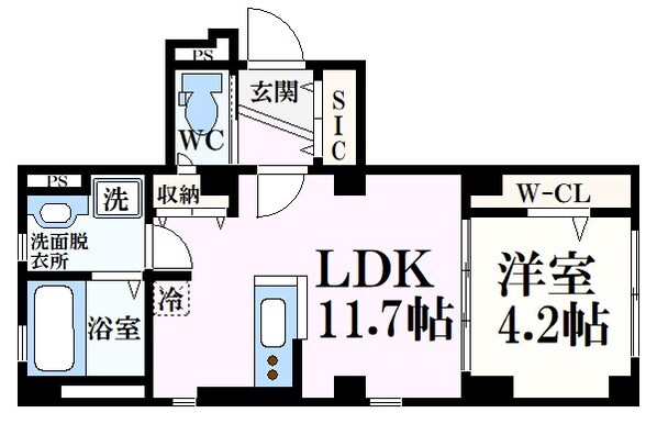 三ノ宮駅 徒歩4分 6階の物件間取画像